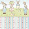 Dollhouse Miniature 1/2In Scale Wallpaper: Bunny Parade